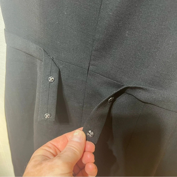 Elie Tahari Black Sleeveless Sheath Dress Size 4 Cocktail Wedding Brunch Classy - Picture 5 of 15